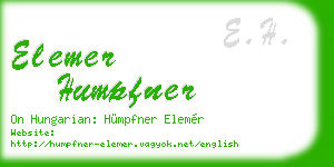 elemer humpfner business card