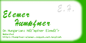 elemer humpfner business card